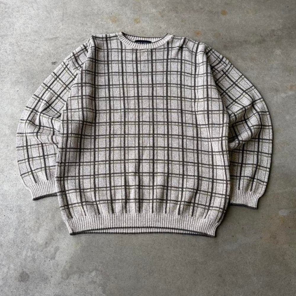 90s chunky earthy cable knit sweater